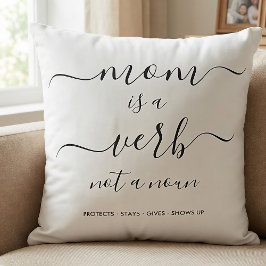 Black Script Mom Is a Verb Mother Keepsake Kissen