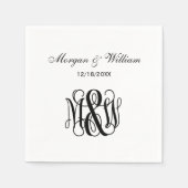 Black Script Monogram B&G DIY BG Serviette (Vorderseite)