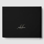 Black Script Monogram Wedbook Gästebuch (Rückseite)