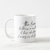 Black Script Mother Quote and Foto Kaffeetasse (Links)