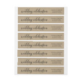 Black Script Rustic Chic Kraft Hochzeitsfeier (Bogen)