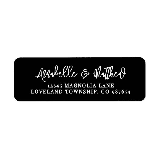Black Script Simple Return Address (Vorne)