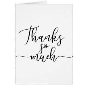 Black Script Typ Vielen Dank