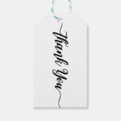 Black Script Typ White Vielen Dank Party Modern Geschenkanhänger (Vorderseite)
