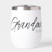 Black Script Typography Grandma Established Year (Vorderseite)