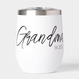 Black Script Typography Grandma Established Year