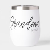 Black Script Typography Grandma Established Year (Rückseite)