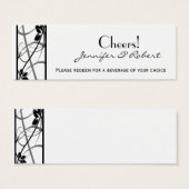 Black Scroll Border WedgeDrink Ticket (Vorne & Hinten)
