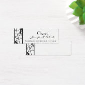 Black Scroll Border WedgeDrink Ticket (Schreibtisch)