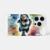 Black Sea Bass 170724AREF132 - Watercolor iPhone Hülle (Rückseite (Horizontal))