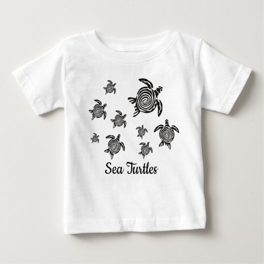 Black Sea Turtles Baby T - Shirt (Vorderseite)