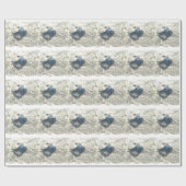 Black Seashell Geschenkpapier (Flach)