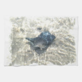 Black Seashell Geschirrtuch (Horizontal)