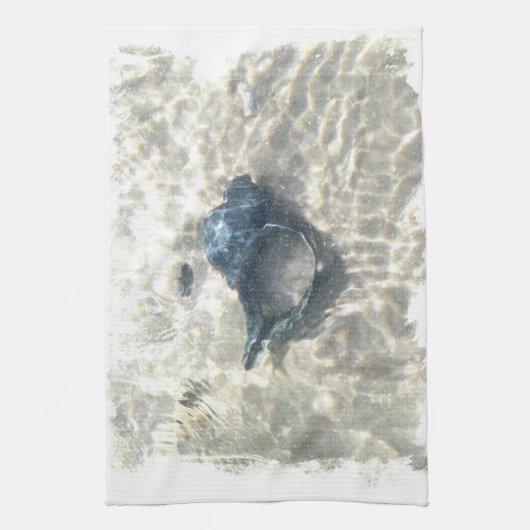 Black Seashell Geschirrtuch (Vertikal)