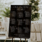 Black Seating Chart Wedding 9 Tables Akronylic Sig Acrylschild