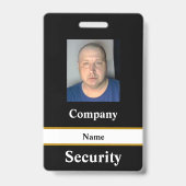 Black Security-ID-Abzeichen Ausweis (Vorderseite)