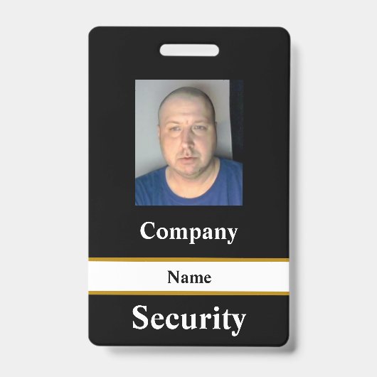 Black Security-ID-Abzeichen Ausweis (Vorderseite)