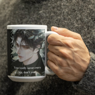 Black Seductive Anime Character eifersüchtig Kaffeetasse
