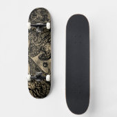 Black Sepia Abstract Skateboard (Vorderseite)