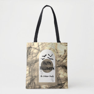 Black Sepia Moon Moderne Spooky Happy Halloween Tasche