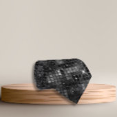 Black Sequin Glitzer Look Glam Krawatte