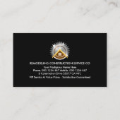 Black Shades Gold Stripe Gebäude Layers Visitenkarte (Rückseite)