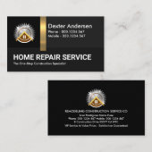 Black Shades Gold Stripe Gebäude Layers Visitenkarte (Vorne/Hinten)