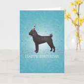 Black Shar Pei Birthday Design Brettcard Karte (Gelbe Blume)