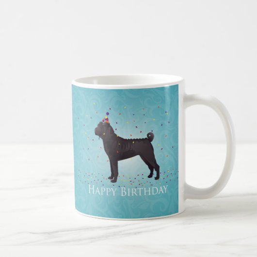 Black Shar Pei Birthday Design Kaffeetasse (Rechts)
