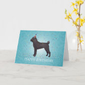 Black Shar Pei Birthday Hund Rasse Card Karte (Gelbe Blume)