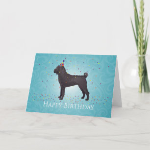 Black Shar Pei Birthday Hund Rasse Card Karte