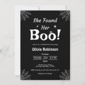 Black She fand ihr kobales Halloween-Brautparty Einladung (Vorderseite)