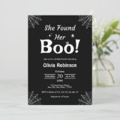 Black She fand ihr kobales Halloween-Brautparty Einladung (Stehend Vorderseite)