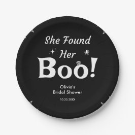 Black She fand ihr kobales Halloween-Brautparty Pappteller