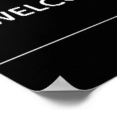 Black She sagte Yes Verlobung Welcome Poster (Ecke)