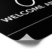 Black She sagte Yes Verlobung Welcome Poster (Ecke)