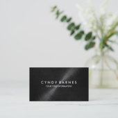 Black Sheen Business Card Visitenkarte (Stehend Vorderseite)
