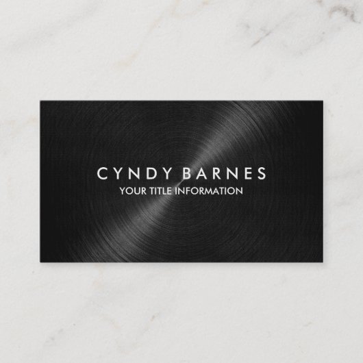 Black Sheen Business Card Visitenkarte (Vorderseite)
