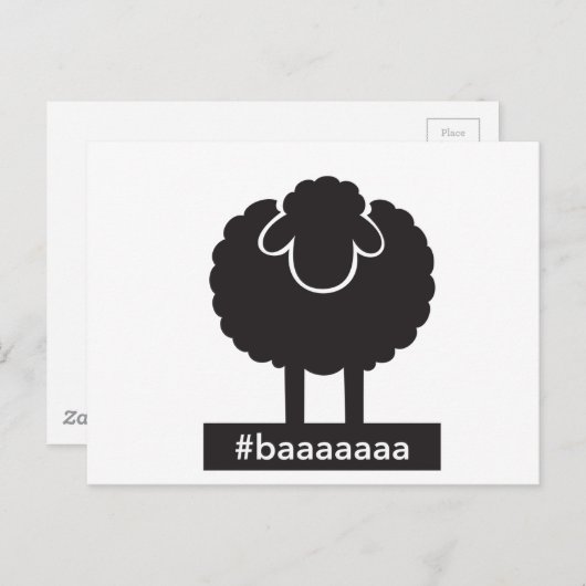 Black Sheep #baaaaaa Postkarte (Vorne/Hinten)