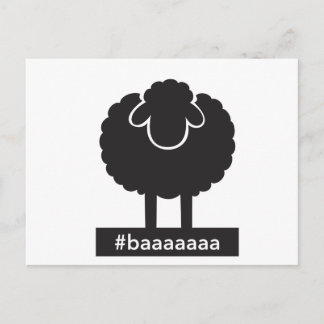 Black Sheep #baaaaaa Postkarte