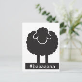 Black Sheep #baaaaaa Postkarte (Stehend Vorderseite)