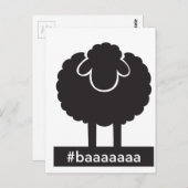 Black Sheep #baaaaaa Postkarte (Vorne/Hinten)