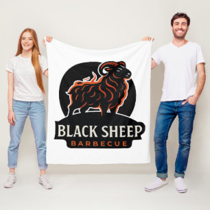 Black Sheep Barbecue Feuer Ram BBQ Grill Liebhaber Fleecedecke