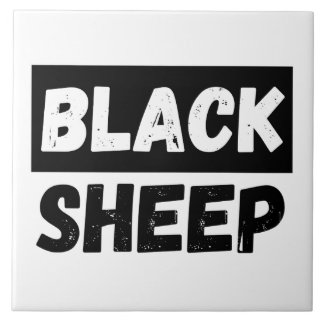 Black Sheep Bold Distressed Rebel Streetwear Art Fliese