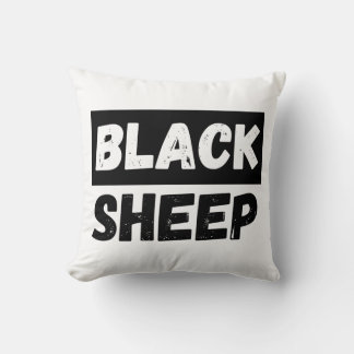 Black Sheep Bold Distressed Rebel Streetwear Art Kissen
