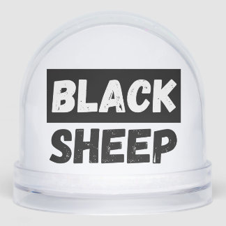 Black Sheep Bold Distressed Rebel Streetwear Art Schneekugeln