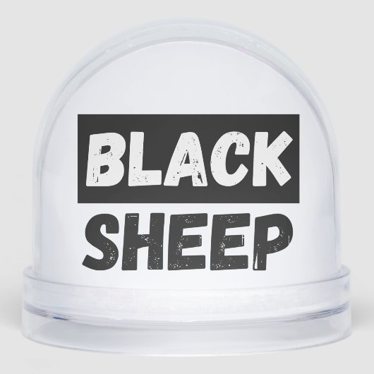 Black Sheep Bold Distressed Rebel Streetwear Art Schneekugeln (Vorderseite)