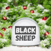 Black Sheep Bold Distressed Rebel Streetwear Art Schneekugeln (Weihnachten)