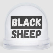 Black Sheep Bold Distressed Rebel Streetwear Art Schneekugeln (Rückseite)