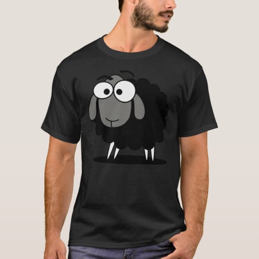 Black Sheep Cartoon Funny T - Shirt Sticker Duvet  (Vorderseite)